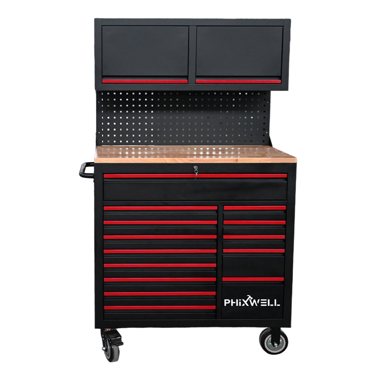 PHIXWELL Multifunctionalis 14 conportans Tool Workstation cum scrinio pendente