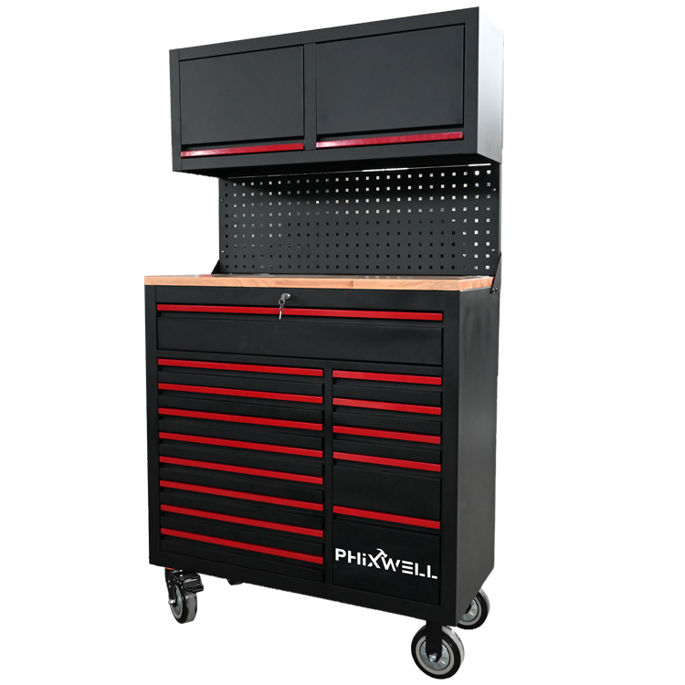 PHIXWELL Multifunctionalis 14 conportans Tool Workstation cum scrinio pendente