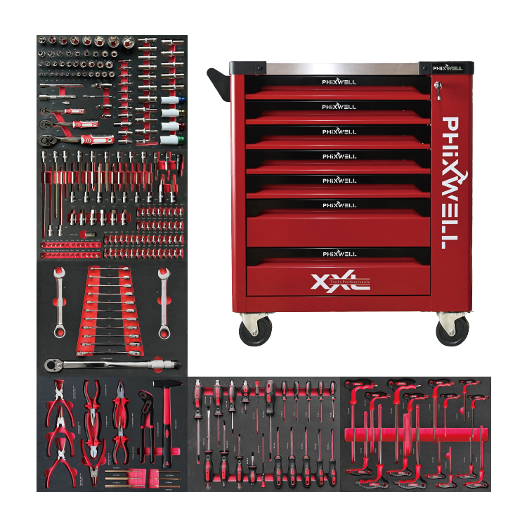PHIXWELL 249pcs Tool Cabinet Tool Set
