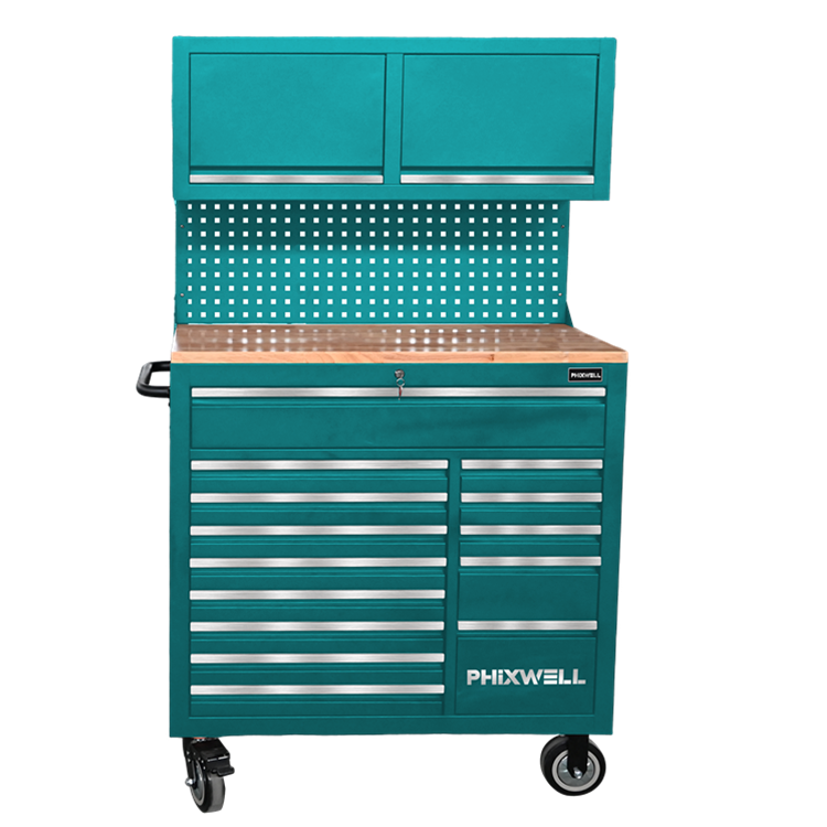 PHIXWELL Multifunctionalis 14 conportans Tool Workstation cum scrinio pendente