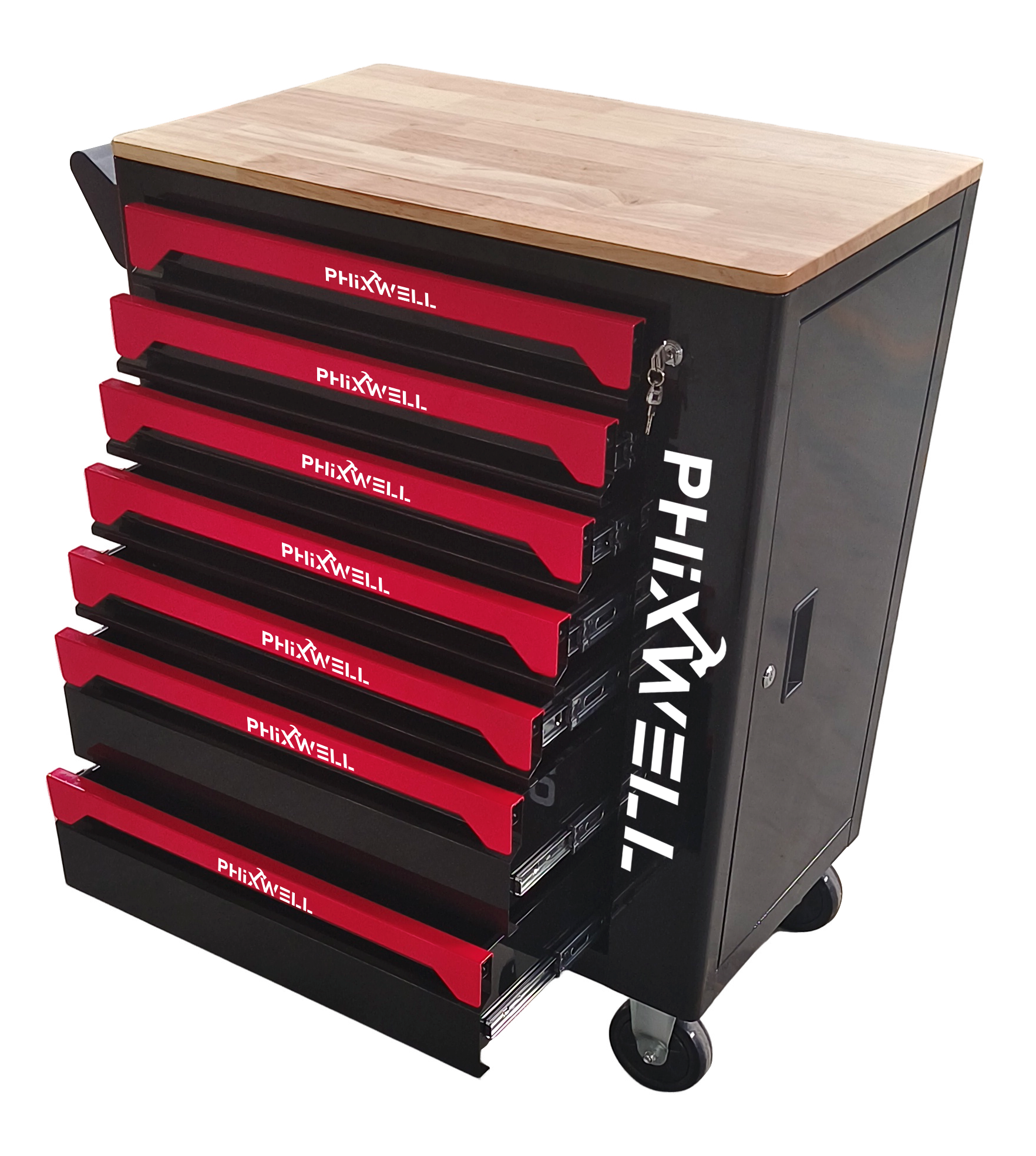 PHIXWELL 7 conportans instrumentum scrinium cum countertop