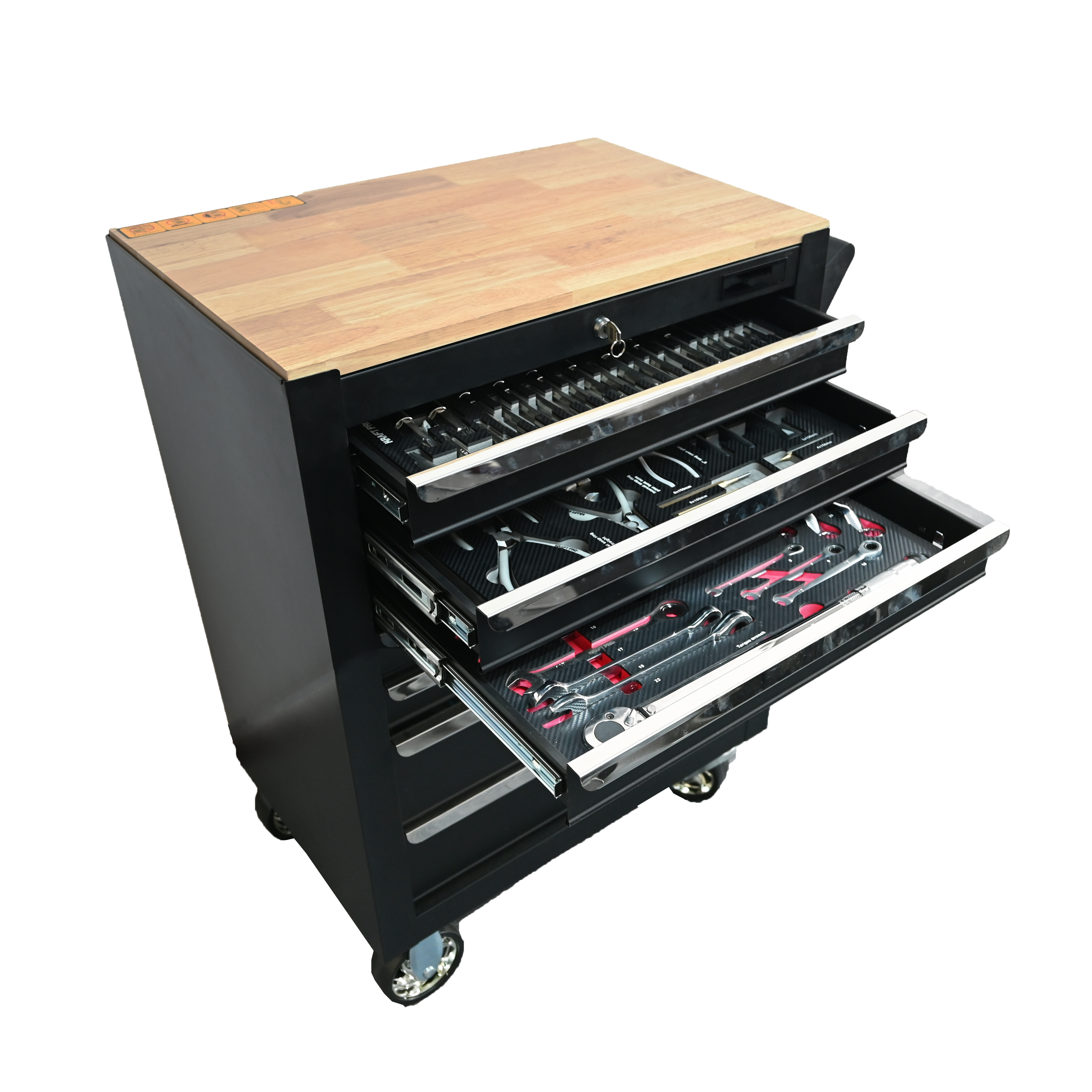 PHIXWELL 7 conportantes scrinium cum ligneo countertop