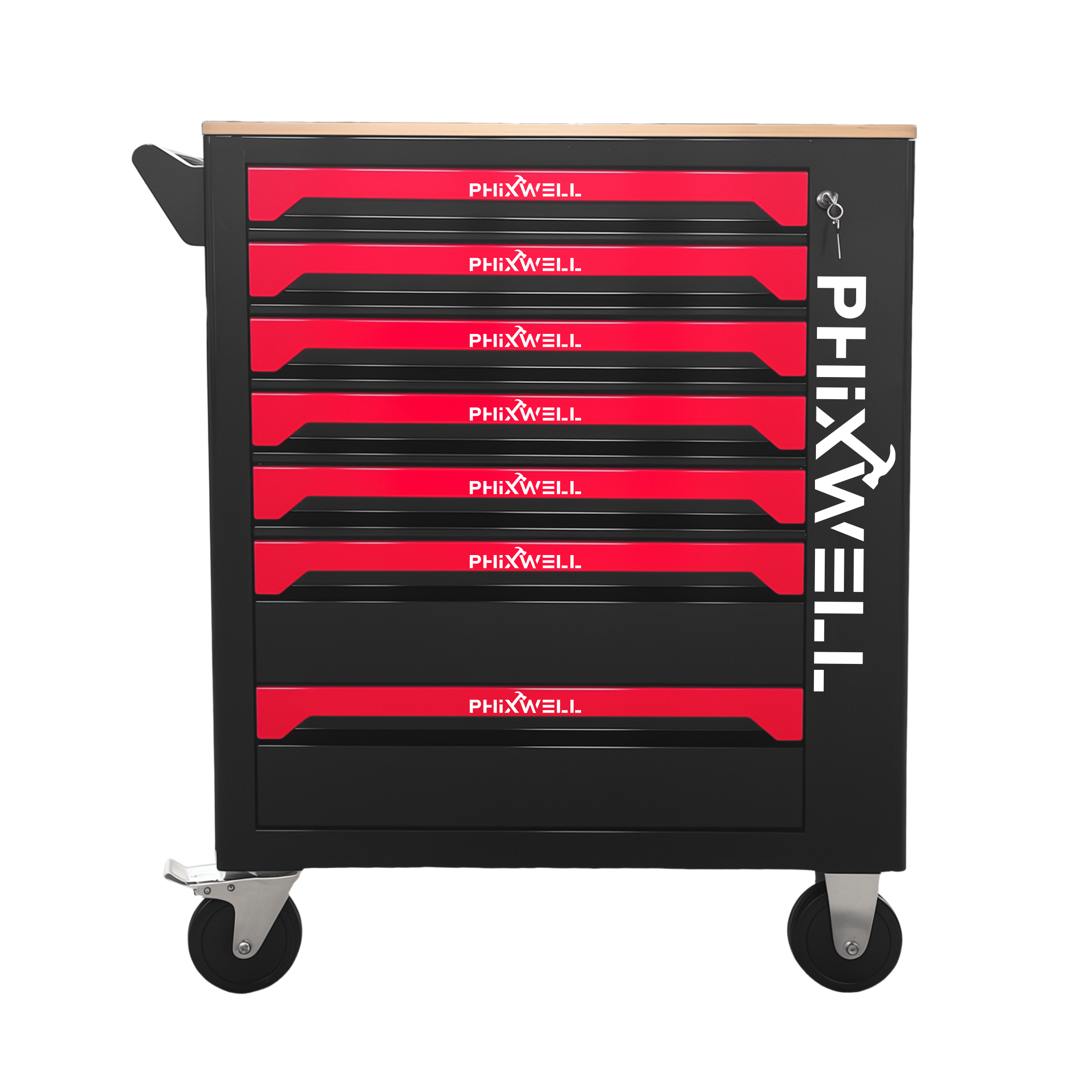 PHIXWELL 7 conportans instrumentum scrinium cum countertop