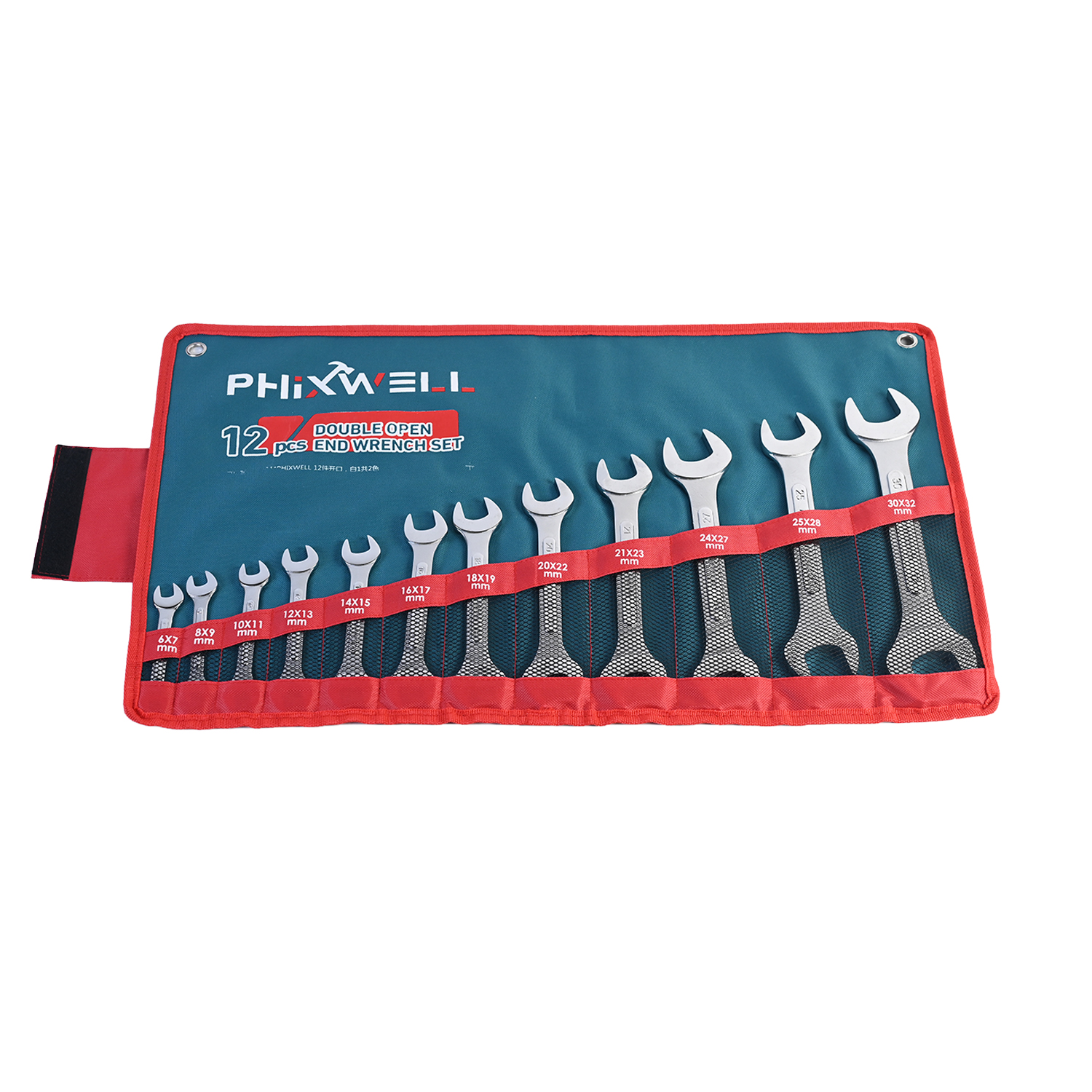 PHIXWELL 12 PCS Duplex Ribbed Wrench Set